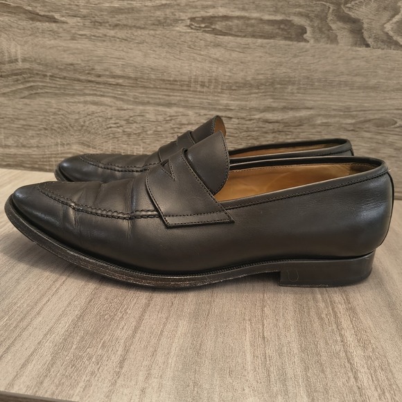 Mens Suitsupply Black Leather Penny Loafers Shoes Size‎ UK11 US12 EU45 main image 10
